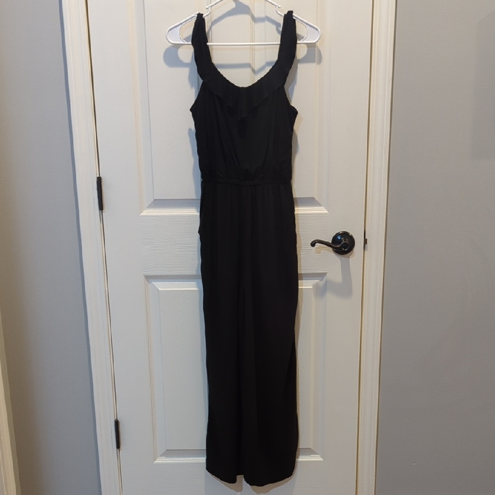 LOFT sleeveless black romper